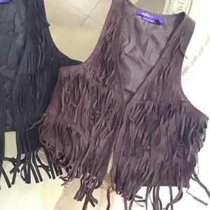 Suede Miley & Max Fringe Vest